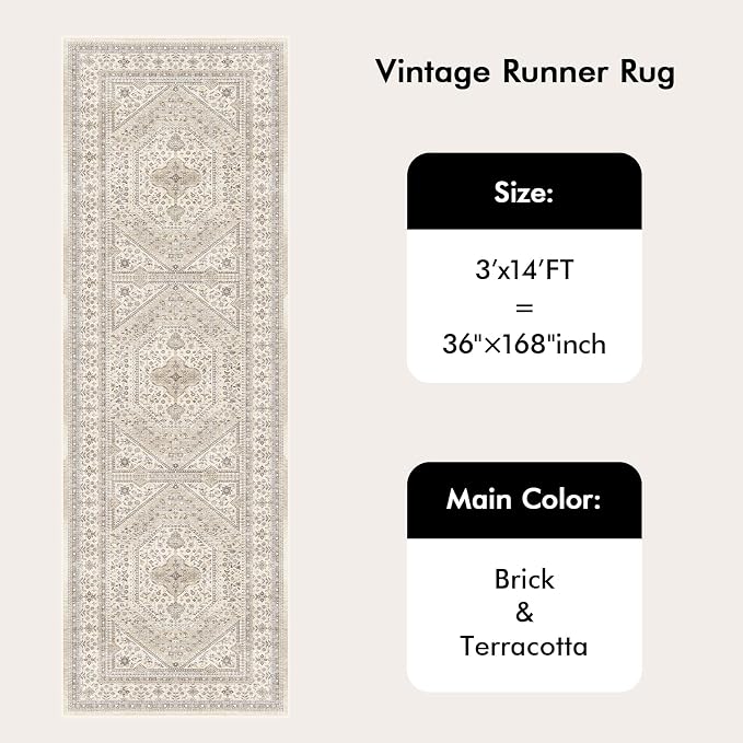 3x14 Washable Hallway Runner Rug - Image 9