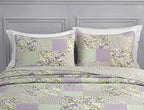 Chezmoi Collection Daisy 3-Piece Printed Patchwork Quilt Set - Image 2