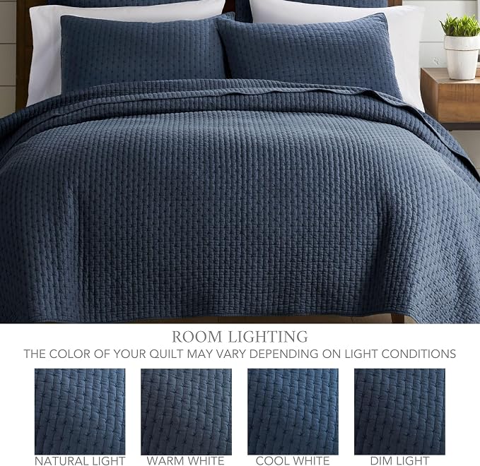 Levtex Home Cross Stitch Reversible Full/Queen Quilt Set - Image 4