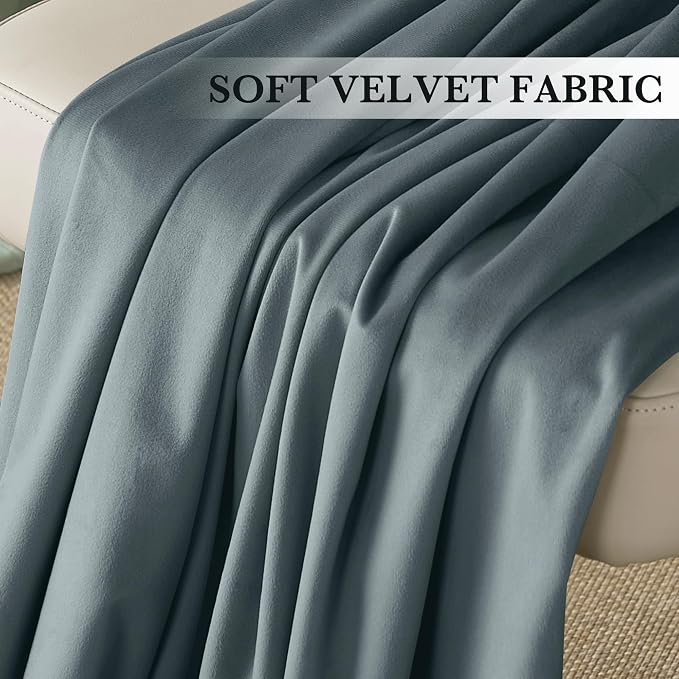RYB HOME Velvet Curtains 96 inches Long - Image 6