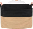 Goodpick 105L Extra Large Woven Blanket Basket Cotton Rope Storage Baskets by Goodpick