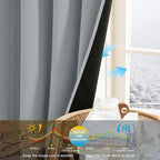 NICETOWN Grey Blackout Curtains - Image 4