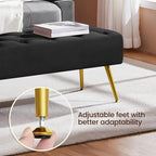 Yaheetech 45in Upholstered Velvet Ottoman Bench Seat - Image 9