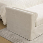 88.6" Beige Oversized Chaise Lounge Bench - Image 6
