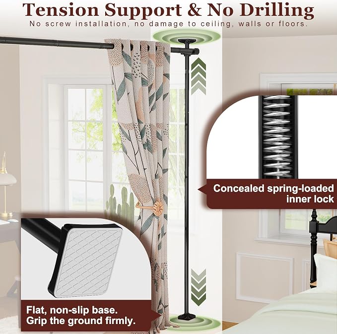 Goovilla Room Divider for Room Separation, 4-10ft 28-171inch, Adjustable - Image 4