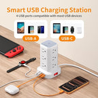 Extension Cord with Multiple Outlets, SMALLRT Power Strip Tower, Outlet - Image 6