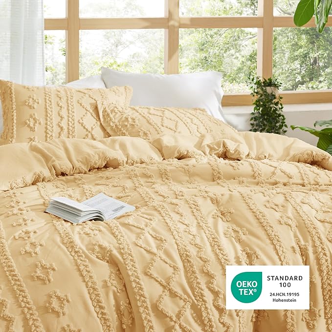 Bedsure Tufted Boho Comforter Set King Size - Image 5