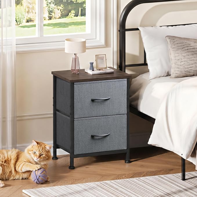 WLIVE Nightstand, 2 Drawer Dresser - Image 2