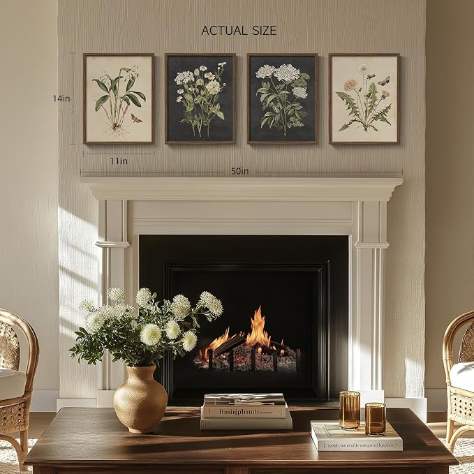 Framed Vintage Botanical Floral Wall Art - Image 2