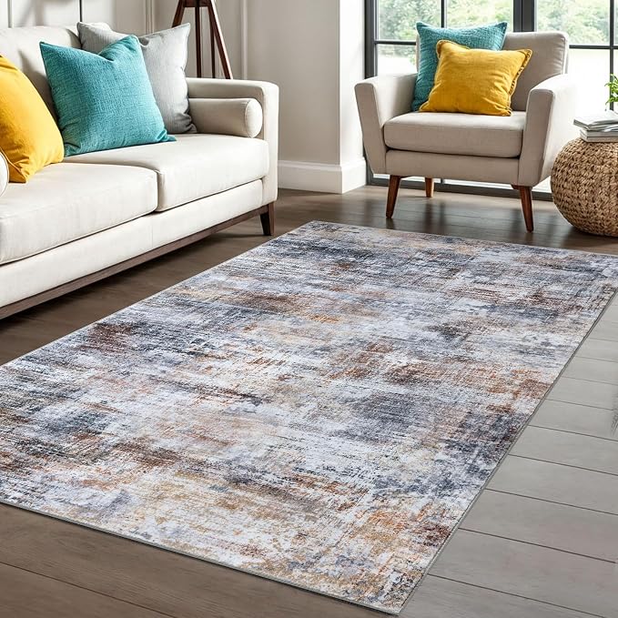 Abstract Area Rug 4x6 Ft Washable Rugs by iOhouze