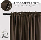 Brown Coffee Colour Blackout Curtain Panels - Image 4