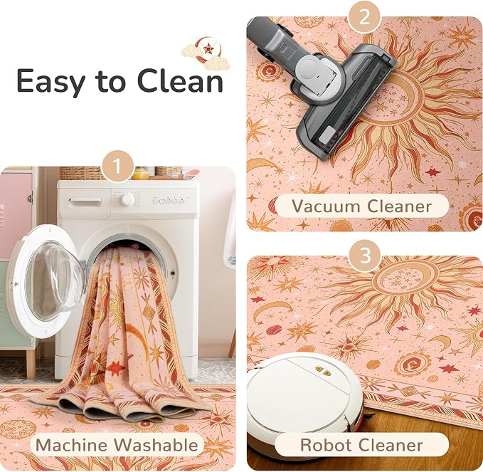 Vacuum-Friendly, 6x9 Washable Area Rug - Image 5
