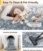 RELEANY Washable Area Rug, Runner 2'x8', Water Repellent, Pet Friendly - Image 6