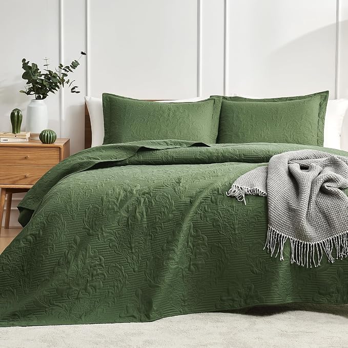 Hansleep Olive Green Quilt Queen Size by Hansleep