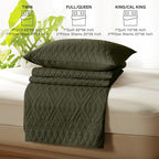 akkialla Full/Queen Size Quilt Bedding Set, Olive Green Lightweight Microfiber - Image 7