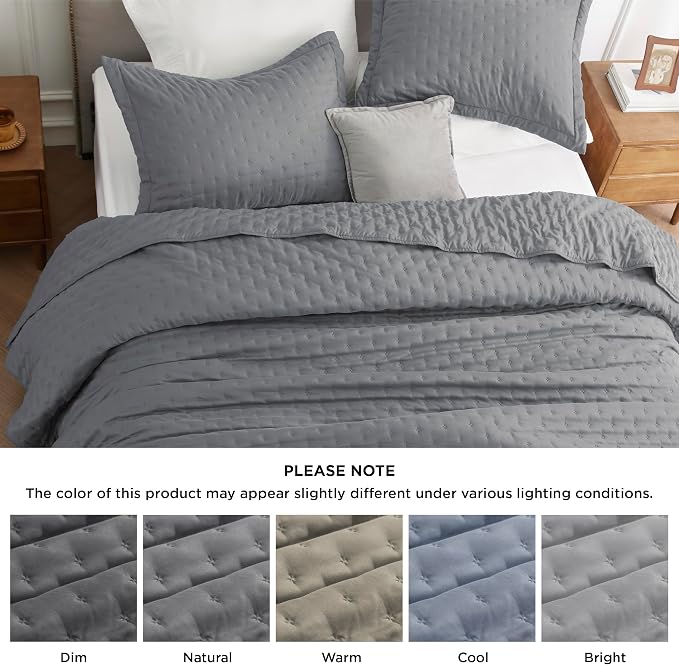 Bedsure Twin/Twin XL Quilt Bedspread, Lightweight Comforter, Modern Clover - Image 9