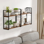 2-Layer Wall Bookshelf for Book Storage, Floating Book Shelves for Wall - Image 8