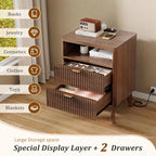 LYNCOHOME Fluted Nightstand - Image 3