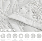 HZ & HY Oversized King Bedspreads 128x120, 5-Piece Quilt Set, Lightweight - Image 7