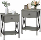VECELO Nightstands Set of 2, Modern Bedside End Tables, Night Stands by VECELO