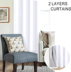 XWZO White 100% Blackout Curtains - Image 5