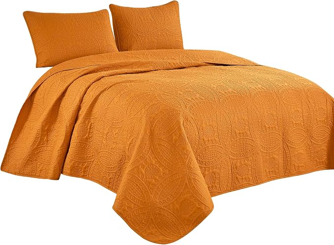 Chezmoi Collection Austin King Oversized Bedspread Set, 3-Piece Pinsonic - Image 8