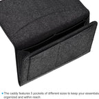PATIKIL 13in Bedside Caddy, Bed Caddy Bedside Organizer Hanging 5 Pocket Soft - Image 3