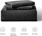 Love's cabin Oversized King Size Quilt Bedding Set Black Bedspreads - Image 8