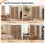 GIANTEX 4 Panel Folding Room Divider, Wood Privacy Screen - Image 4