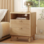 LYNCOHOME Fluted Nightstand by LYNCOHOME