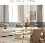 PONY DANCE Cream Blackout Curtains, Thermal Insulated Short Drapes - Image 7