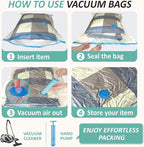 Cozy Essential Vacuum Storage Bags, 80% Compression Vacuum Seal Space Saver - Image 7