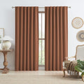 Rust Terracotta Blackout Curtains 96 Inch Length 2 Panels Boho Fall Bohemian by KEQIAOSUOCAI