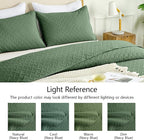FLYMME Olive Green Twin Quilt Bedding Set Thin Lightweight Bedspreads, Modern - Image 5