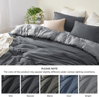 Bedsure King Comforter Set, Dark Gray Soft Prewashed Bedding - Image 7