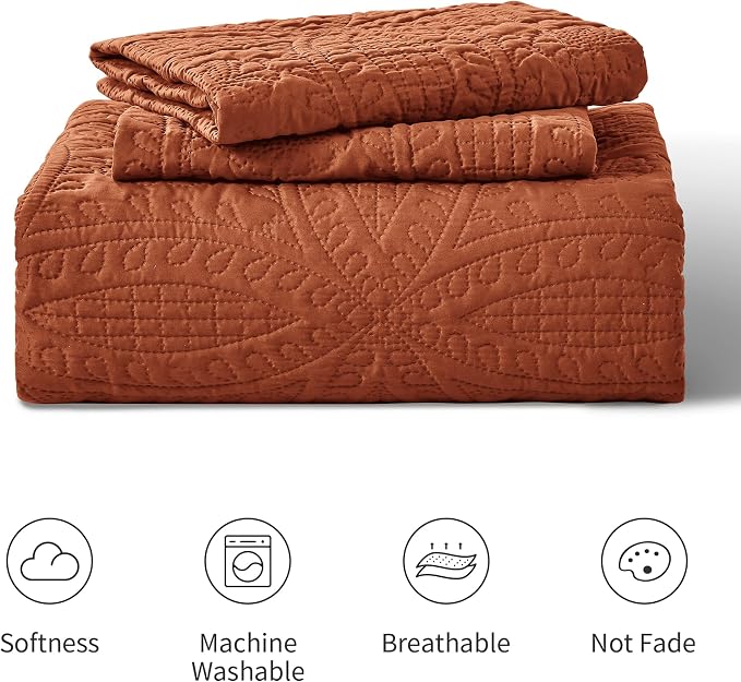 Love's cabin Quilts for Full Bed Umber Bedspreads Bedding Set - Image 7