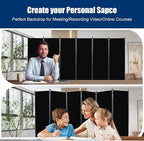 Room Divider 6 Panel-132''Wide, 6FT Room Dividers and Folding Privacy Screen | - Image 7