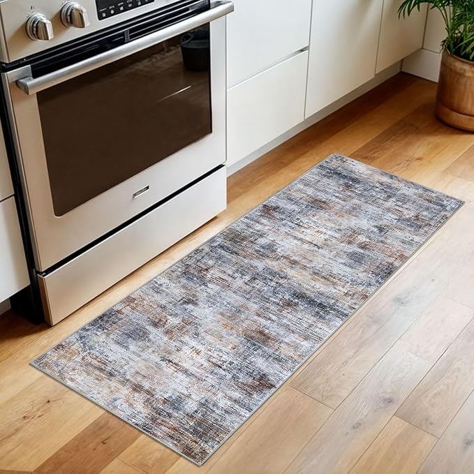 Abstract Runner Rug 2x5 Ft Washable Runners - Image 3