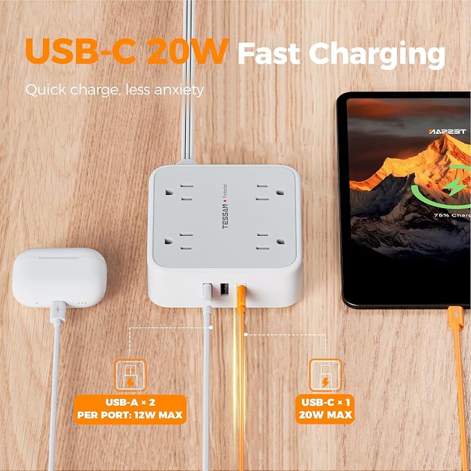 TESSAN Surge Protector Power Strip - Image 3