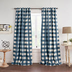 Grainger Rod Pocket Back Tab Window Curtain Panel, Indigo by ElreneHomeFashions
