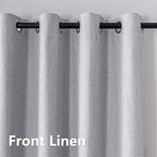 IGEMAEVE Blackout Curtains & Drapes Ivory White 100" W x 108" L | Bedroom | - Image 2