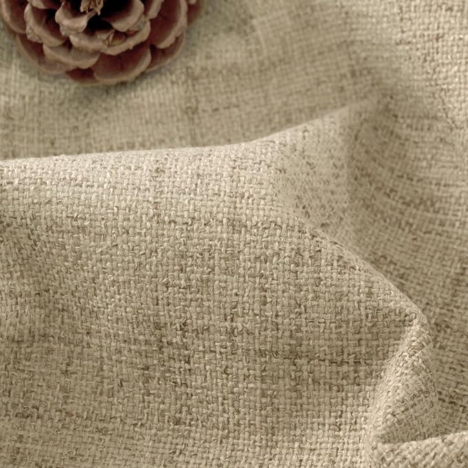 Burlap Linen Blackout Curtains for Bedroom - Image 4
