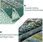 WONGS BEDDING Boho Quilt King Size, Lightweight Microfiber Bed Decor Bedspread - Image 5