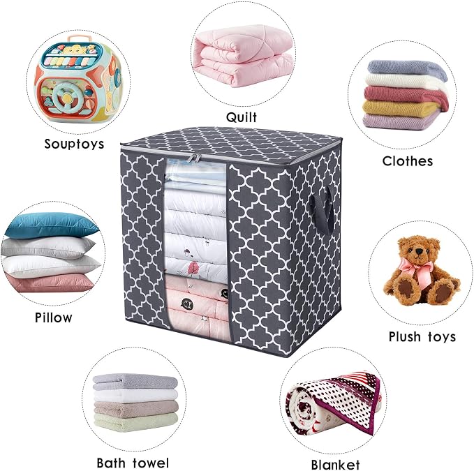 Storage Bags 2 Pack 100L Clothes Organization and Storage Containers | Large - Image 4