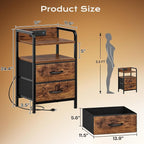 Huuger Nightstands Set of 2, Night Stand - Image 3