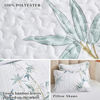 Botanical Quilt Set 3 Pieces King Size, Soft Microfiber Lightweight Bed Cover - Image 6