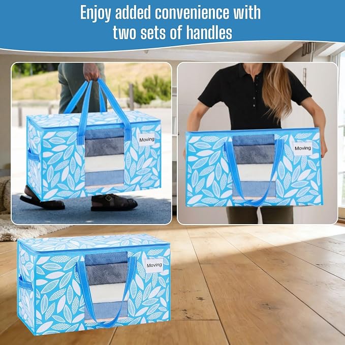 VENO Moving Bags, Wide Open Top, Spring Breeze, 8 Pack | Moving boxes - Image 5