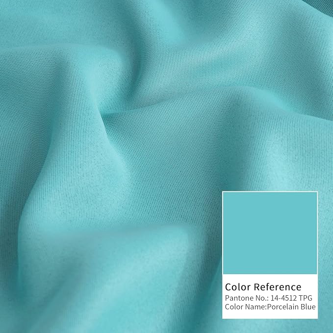 BGment Short Aqua Curtains 45 Inch Length - Image 8