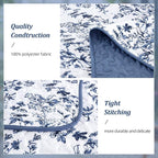 WONGS BEDDING Botanical Queen Quilt Bedding Set, 3 Pieces Bedspread, Microfiber - Image 4