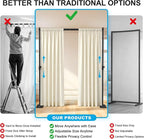 AKTOP Room Divider Curtain Rod, No Drill Freestanding Room Separator, Privacy - Image 3